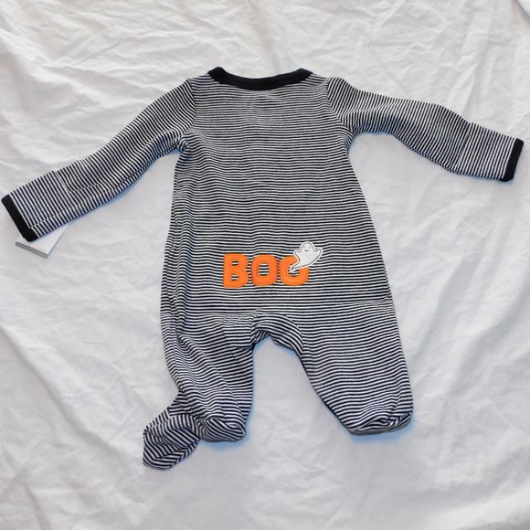 Baby First Halloween Pajamas Ghost Boo Sizes Newborn thru 9 Months Unisex NEW - Picture 2 of 2